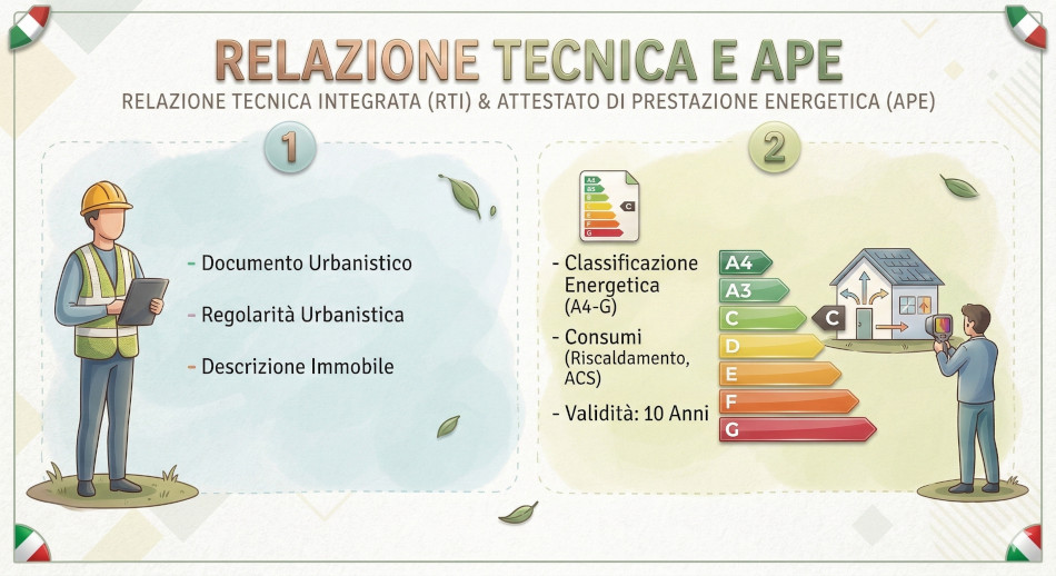 Relazione tecnica e attestato di prestazione energetica